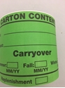 Picture of Carton Content Labels - Green (One Roll)