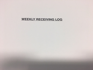 Picture of Weekly Receiving Log (Pad of 50)