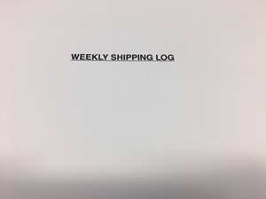 Picture of Weekly Shipping Log (Pad of 50)