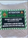 Picture of Workplace Safety "Do Not Climb Shelves" Sign (One Sign)