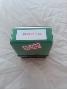 Picture of Paid In Full Stamp - Red BOPIS - E/20 (One Stamp)