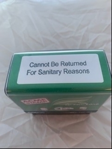 Picture of Cannot Be Returned For Sanitary Reasons Stamp - E/40 (One Stamp)