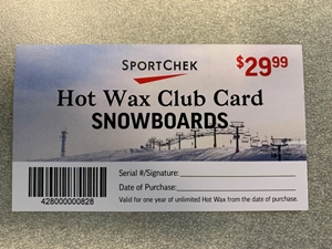 Picture of Snowboard Wax Cards (Pack of 50)