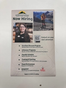 Picture of Now Hiring Poster - Atmosphere (One Poster)