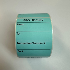 Picture of Pro Hockey Blue Transfer Labels (One Roll)