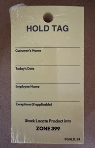 Picture of Hold Tag (Pack of100)