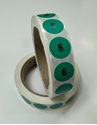 Picture of Womens Shoe Labels Green - size 6 (One Roll)