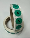 Picture of Womens Shoe Labels Green - size 5 (One Roll)