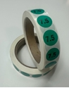 Picture of Womens Shoe Labels Green - size 7.5 (One Roll)