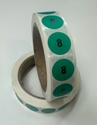 Picture of Womens Shoe Labels Green - size 8 (One Roll)