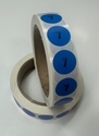 Picture of Mens Shoe Labels Blue - size 7 (One Roll)