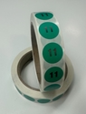 Picture of Womens Shoe Labels Green - size 11 (One Roll)