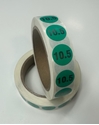 Picture of Womens Shoe Labels Green - size 10.5 (One Roll)