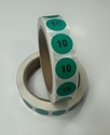 Picture of Womens Shoe Labels Green - size 10 (One Roll)