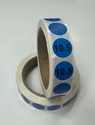 Picture of Mens Shoe Labels Blue - size 10.5 (One Roll)