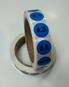 Picture of Mens Shoe Labels Blue - size 8.5 (One Roll)
