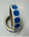Picture of Mens Shoe Labels Blue - size 9.5 (One Roll)