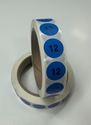Picture of Mens Shoe Labels Blue - size 12 (One Roll)