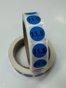 Picture of Mens Shoe Labels Blue - size 11.5 (One Roll)