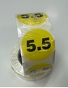 Picture of Kids Shoe Labels Yellow - size 5.5 (One Roll)
